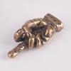Middle Finger Figurine Brass Gold Freestanding Hand Sculpture Copper Middle Finger Pocket Lucky Charm