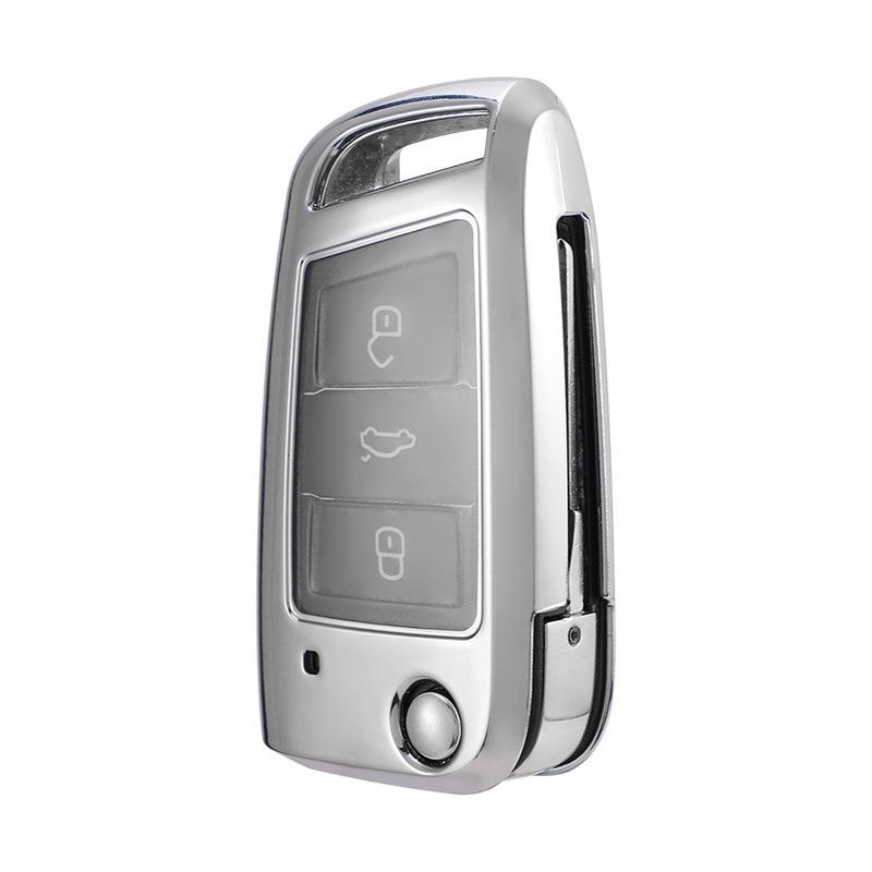 TPU Soft Rubber Key Shell Cover for 2017 Volkswagen Passat and New Magotan