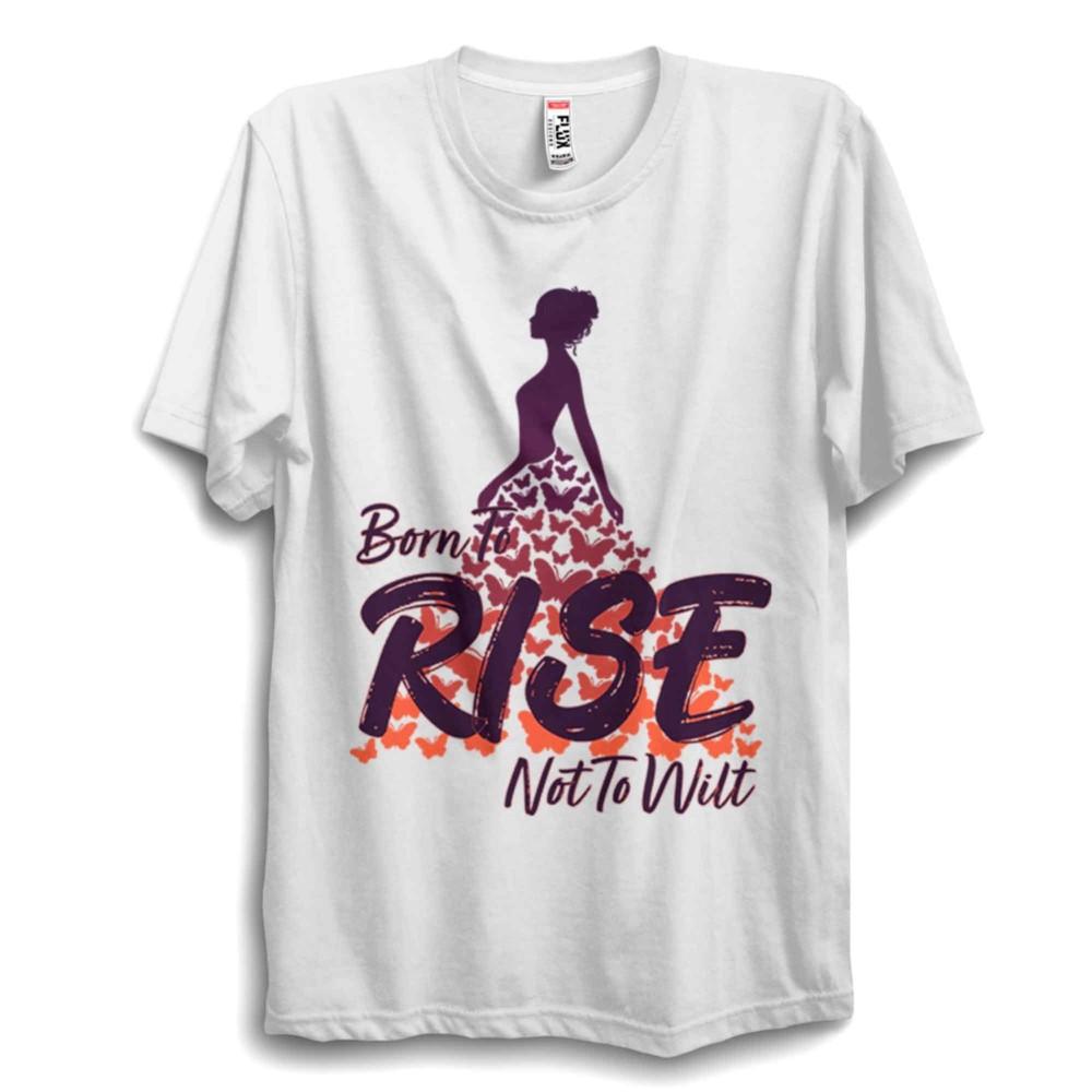 

Born To Rise Butterfly Rainbow Dress T Shirt – Colourful Bright Unisex Pride M