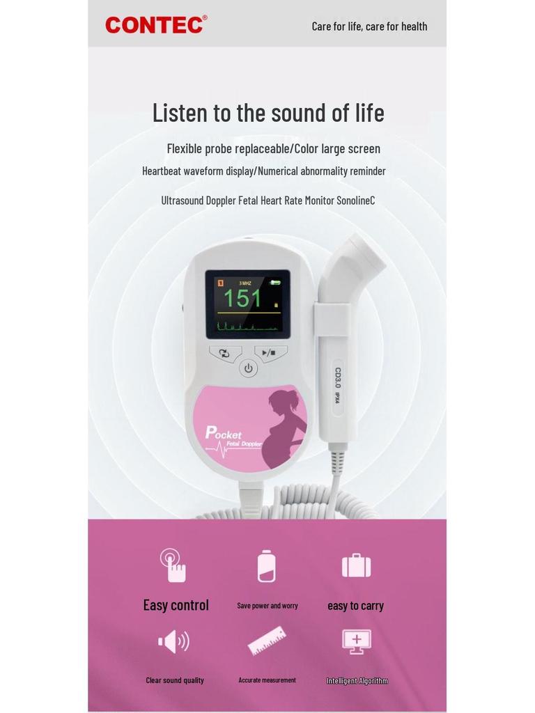 KANGTAI Home Doppler Fetal Heart Monitor for Pregnant Women