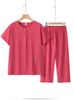 Granny Short Sleeve Summer Suit - Casual Two-Piece Set for Middle-Aged & Elderly Women