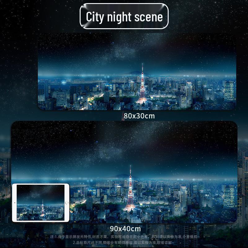 Custom Extra Large Gaming Mouse Pad - Moving Night Sky Design for Esports