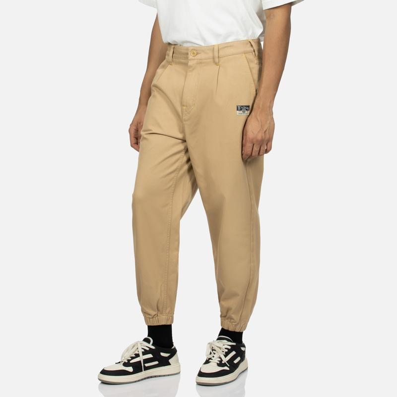 EVISU Casual Pants Men's Apricot Moderate Cuffed Pants 2ESHTM4PO1025FFCT
