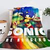 Entzückende Sonic Igel Plüsch Fleece Decke Für Kinder Perfekt Für Winterlichen Komfort