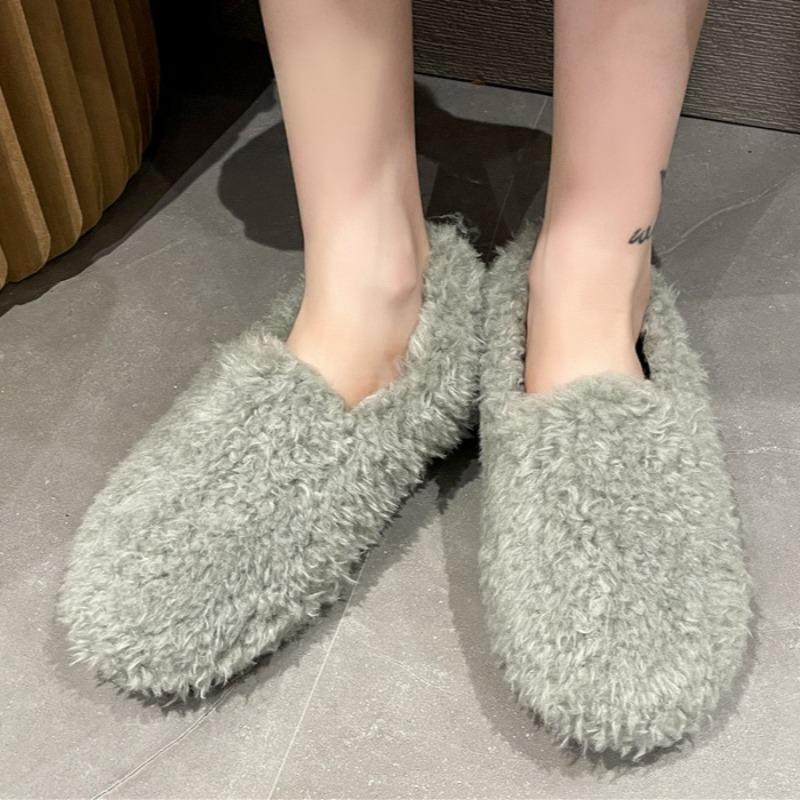 Fashion Fluffy Women Flats Shoes Winter Designer Comfortable Soft Shoes 2025 Fashion Casual Sneakers Elegant New Walking Mujer Zapatos