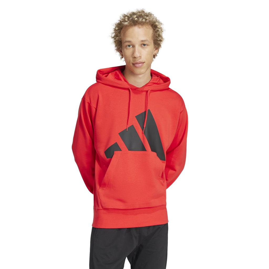 Adidas Essentials French Terry Big Logo Hoodie NWN51 Pure Men's Ruby/Black (JE8894) J/M