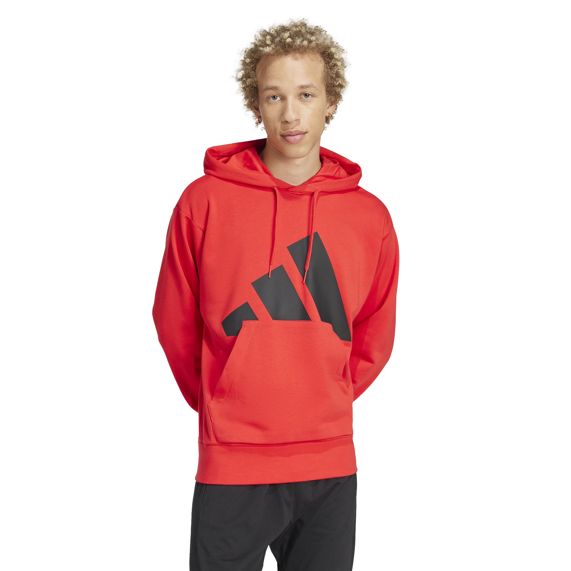 

Adidas Essentials French Terry Big Logo Hoodie NWN51 Pure Men s Ruby/Black (JE8894) J/M