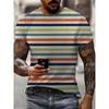 Herren 3D-Druck T-Shirt Kurzarm Rundhals Pullover lässiges Oberteil