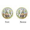 Disc Ornament Decorative Rabbit Decoration Bunny Pendant Round Window Decoration For Holiday Family Easter