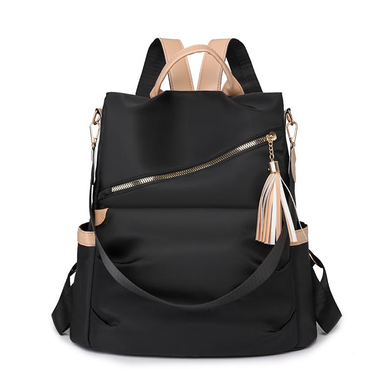 

Женский рюкзак для улицы простой многоцелевой рюкзак новый поток мода универсальный большой вместимости дорожный рюкзак one size fits all чёрный