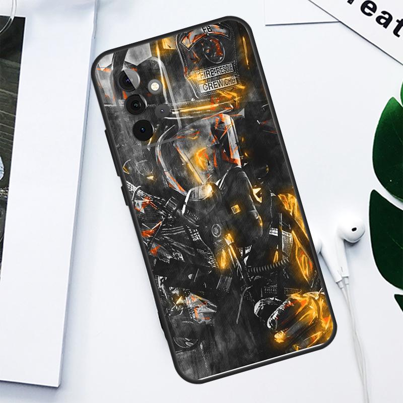 Firefighter Fire Fireman For Samsung Galaxy A55 A54 A35 A15 A34 A14 A53 A33 A13 A05 A06 A16 A22 A32 A52 Phone Case