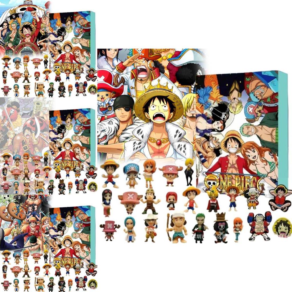 Charming One Piece Luffy Pvc Figurine Blind Box Advent Calendar Gift For Kids
