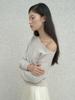 Deoenel Silk Low Button Knit - [Silver Grey]