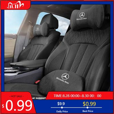 Poduszka Ochronna na Szyję Samochodową Zagłówek Bawełna z Pamięcią Podparcie Lędźwiowe Do Mercedes Benz AMG W177 W176 X166 X167 C257 C218 X2