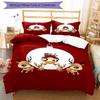 3pcs Christmas Santa Claus Bedding Set Duvet Cover Closure Includes 1 Duvet Cover & 2 Pillowcases, Soft and Comfortable for All Seasons.