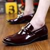 New Tao Pointed Bright Leather Patent Leather Business Dress Leather Shoes Bright Leather