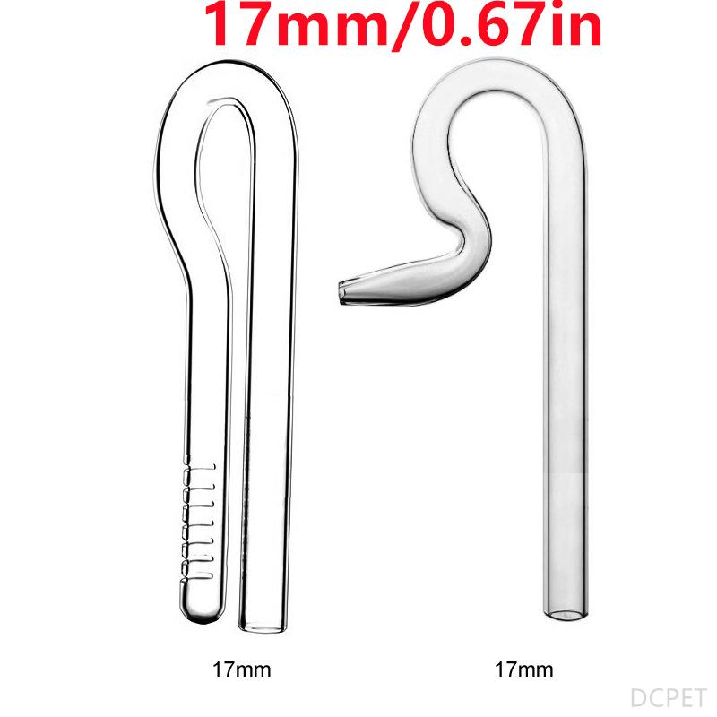 Clear Glass Lily Pipe Outflow and Skimmer Inflow With Suction Cup 13mm 17mm For Aquarium Planted Fish Tank Aquatic Filter System