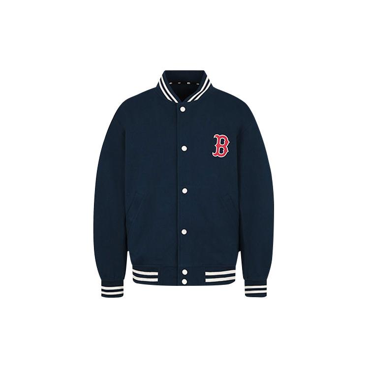 MLB Boston Red Sox Letterman Varsity Baseball Jerseys Unisex Boston Red Sox Navy Blue Baseball Collar Moderate Straight Fit 31JP04011-43N L