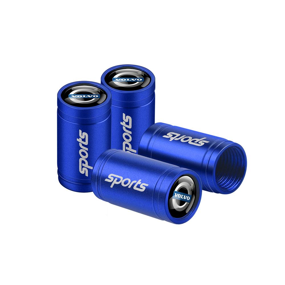 

4pcs Metal Car Wheel Tire Valve Caps Auto Sports Badge Decorative Cover For Volvo RDESIGN XC90 C30 T6 S60 C70 V40 V60 V50 S40