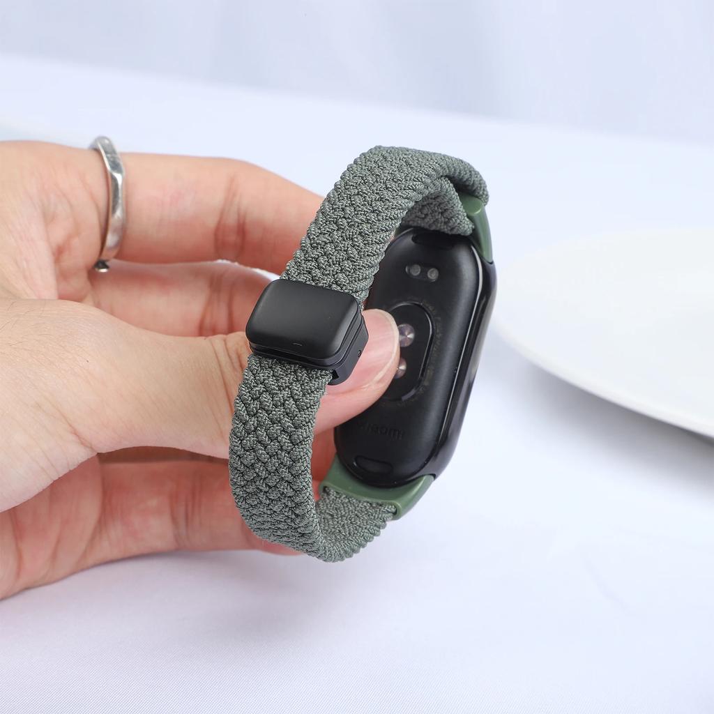 Magnetic Braided strap for Xiaomi Mi Band 10 Accessories breathable nylon Bracelet belt pulseira correas for Xiaomi Mi band 9 8