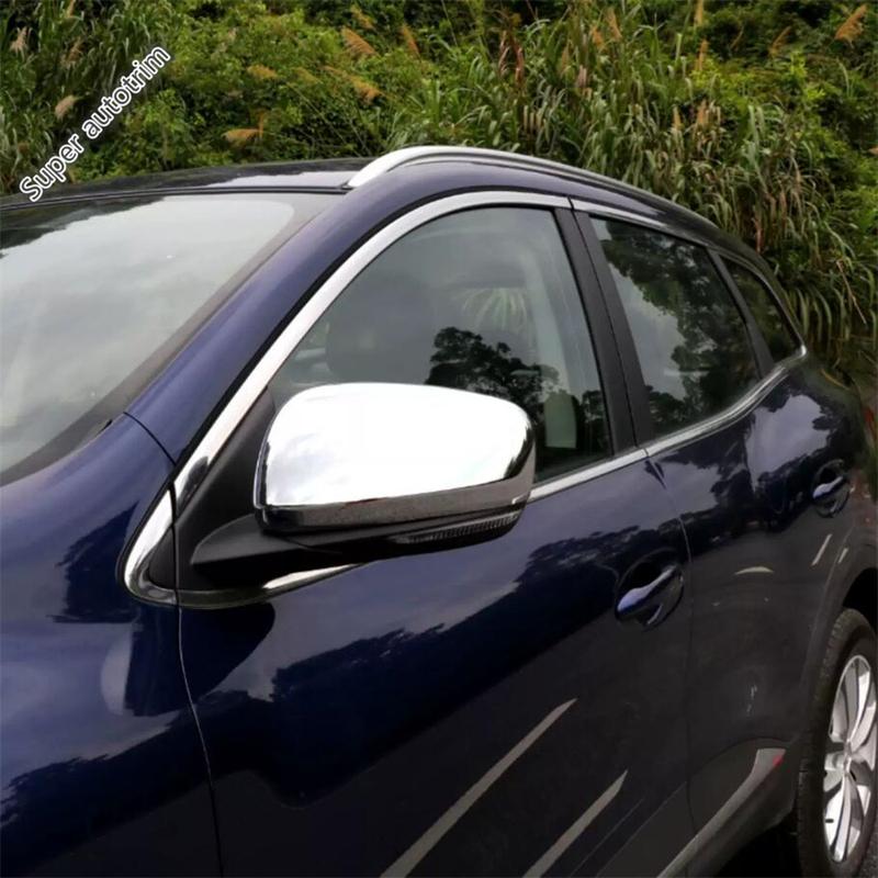 Rearview Mirror Cap Protective Decoration Cover Trim For Kadjar 2016 -  / Koleos 2017 -  ABS Chrome Accessories Exterior