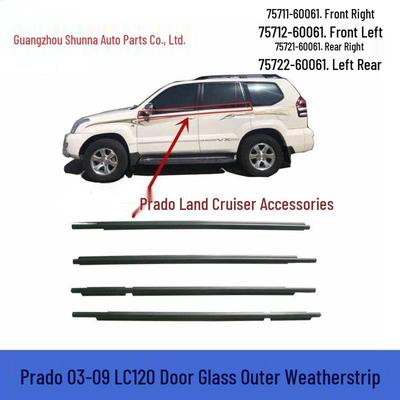 Right Rear Door Glass Outer Weatherstrip for Toyota Land Cruiser Prado