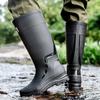 High Tube Rain Shoes Men's Medium Tube Non-slip Water Shoes Fashion Outdoor Rain Boots Fishing Thick-soled Water Boots Thermal Rubber Shoes