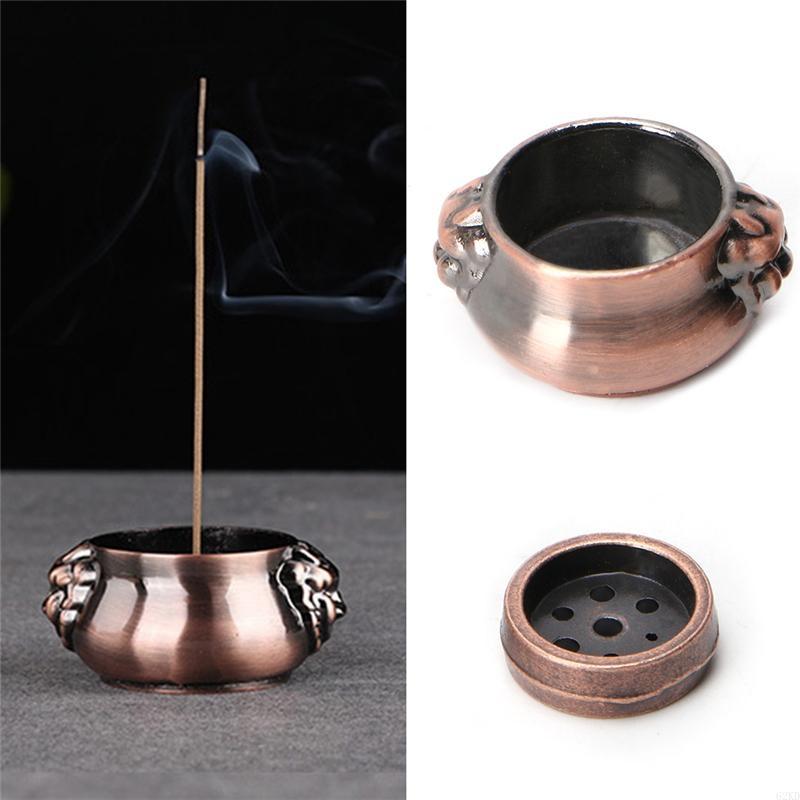 62KD Copper Mini Lion Ear Incense Coil for Burner Censer Pot Vintage