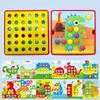 3D Mushroom Nail Puzzle Jigsaw Toys Montessori Baby Toys Cartoon Animal Puzzles Games Kids Early Educational Toys Children Gifts