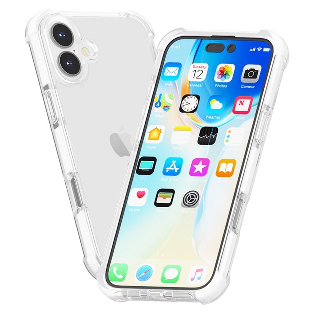 Für iPhone 17 Hülle Vier Ecken Anti-Drop Transparentes TPU + TPE + PC Handyhülle