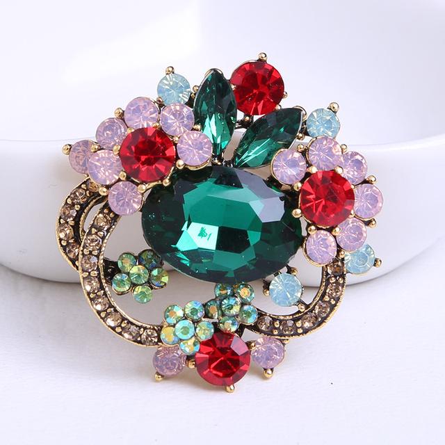 

Брошь Love Gemstone Rhinestone High-End Temperament Elegant Dress All-Match Corsage Clothing Accessories Pin