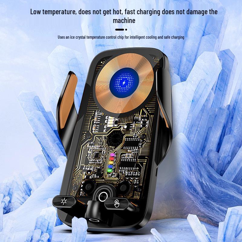 66W Wireless Fast Charging Car Phone Holder and Navigation Mount