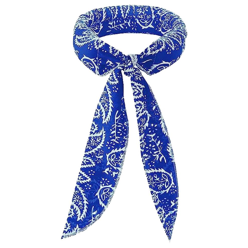 Wiederverwendbarer Kühlschal Nackenwickel mit Kühlpack blue