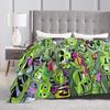 Teen Titans Go Beast Boy Decke Flugzeug Reise Flanell Bettwäsche Überwürfe für Couch Sessel Sofa Bett Super Weiche Tagesdecke Geschenkidee
