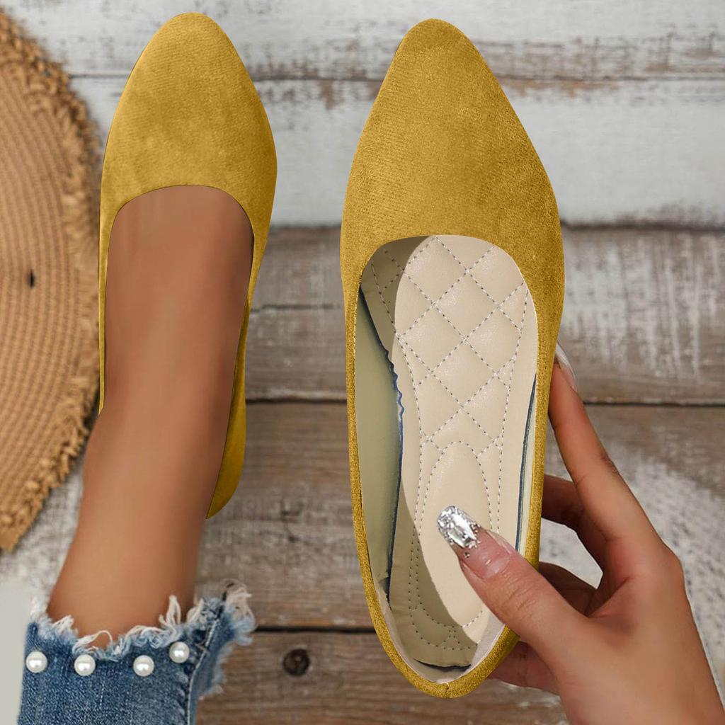 Women's Ballet Flats - Elegant Comfortable With Heel Balerina Shoes Summer Pointed Flat Shoes For Women