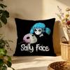 Stylish SSally Facees Cushion Cover Versatile DoubleSided Pillow Case Fit for Sofa Bed Car  Daily Decor