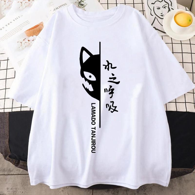 Demon Slayer T Shirt Men Kimetsu No Yaiba Rengoku Tshirt Anime Uzui Unisex Cartoon Tanjiro Inosuke Zenitsu Nezuko T-shirt Male