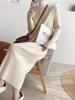 Women's Mid-Length Wool Knit Dress - Loose, Long Sleeve, Half-High Collar, Perfect for Layering Under Coats, Autumn & Winter Wear.