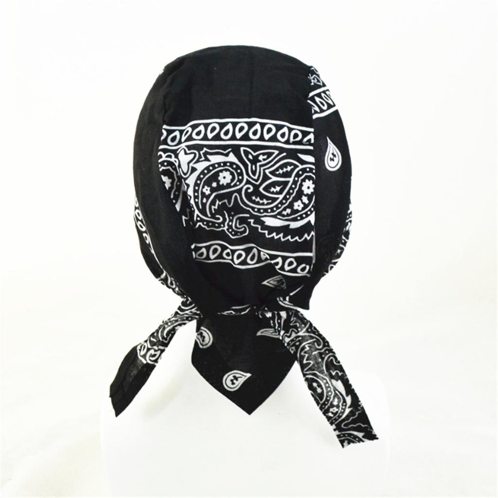 Men Women Fashion Durag Cotton Printing Multicolor Hat Biker Outdoor Sports Bandana Head Wrap
