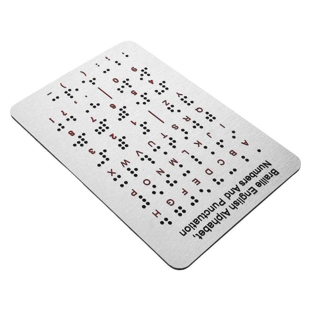 Aluminum Braille Learning Board Efficient Braille Self-Learning Tool Adult Beginner