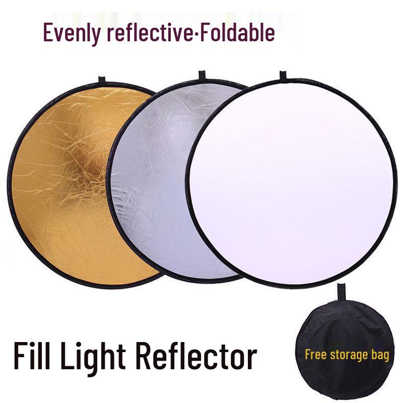 Foldable Photo Reflector: Portable Fill Light Board for Photography & Live Streaming