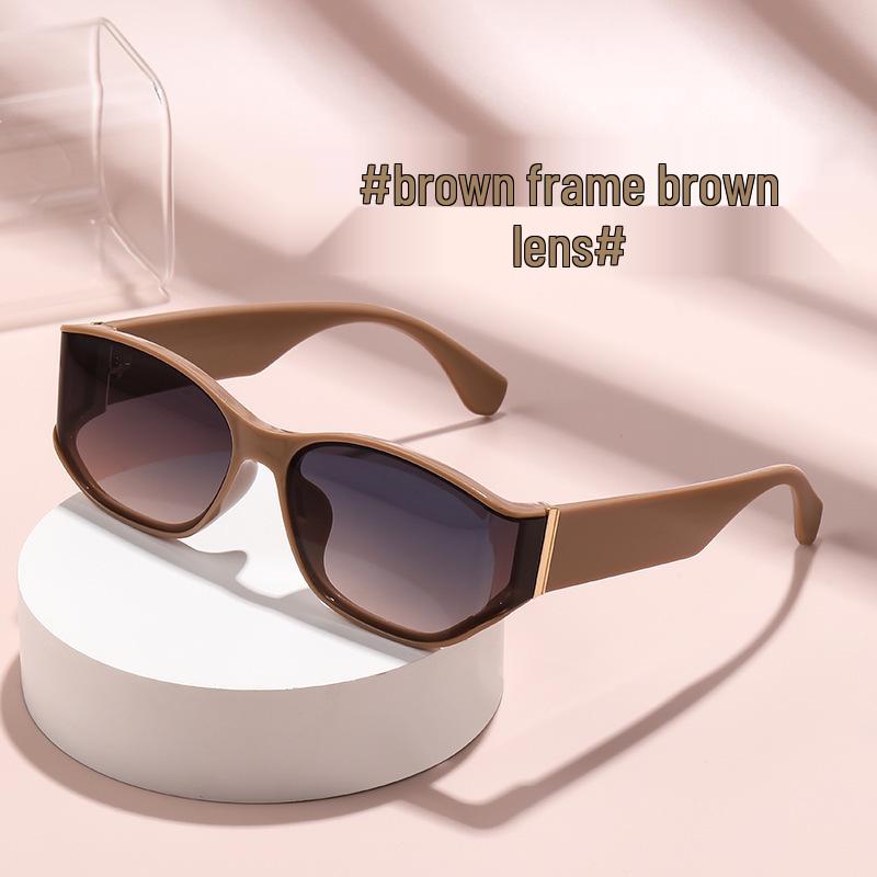 Retro Cat Eye Sunglasses: High-End Curved Design, UV Protection for Square & Round Faces Sunglasses Only