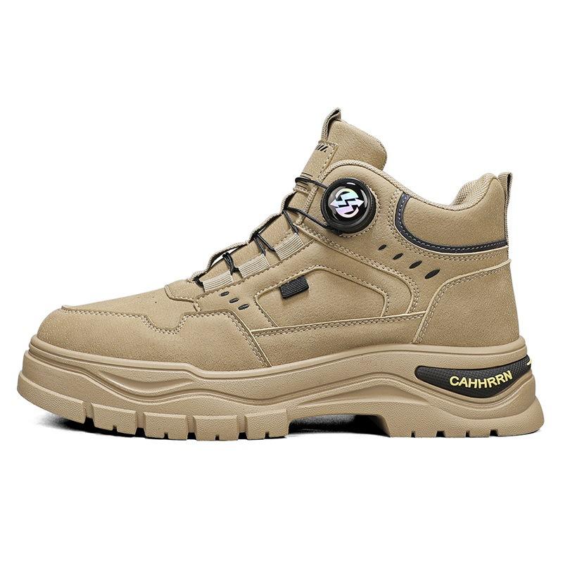 Pánské podzimní nové ležérní sportovní protiskluzové outdoorové horolezecké pouštní bojové knoflíkové pracovní boty