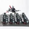 14pcs MOC Medieval Dwarf Warrior Elves Knights LotR Uruk-hai Orc Rohan Soldier with Witch King Leader Figure Building Block Toys
