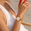 BUREI Japanese Quartz 38mm Large Brown Leather Strap Women's Watch, Movement, Waterproof, Dial,
