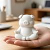 3D Print Meditation Pig Figurine Cross-Legged Pig Desktop Ornament Zen Piggy Statue  Office