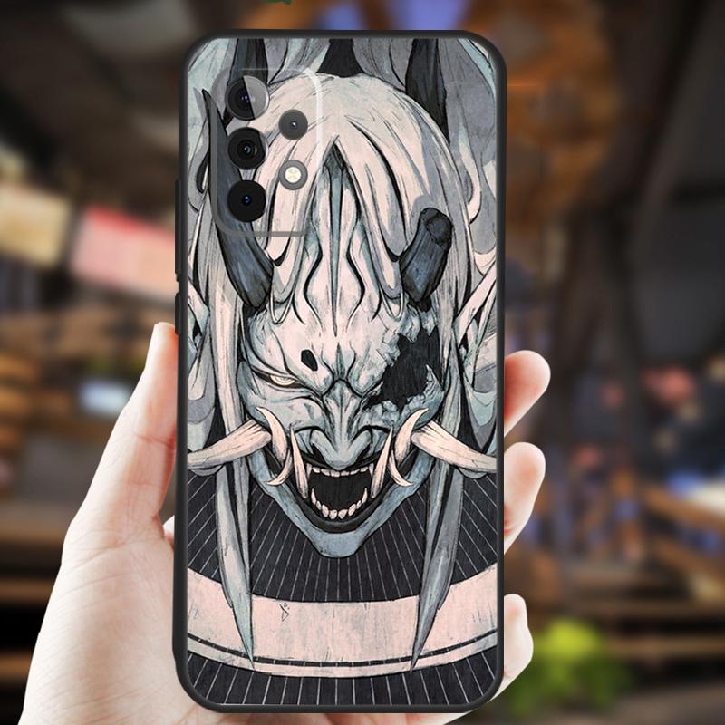 Samurai Oni Mask Case For Samsung Galaxy A26 A54 A14 A36 A16 A33 A56 A15 A55 A53 A35 A22 A32 A52 A34 A05 A06