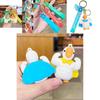 Adorable Cartoon Goose Keychain Cute Car Key Ring Couple Backpack Accessory Small Gifts