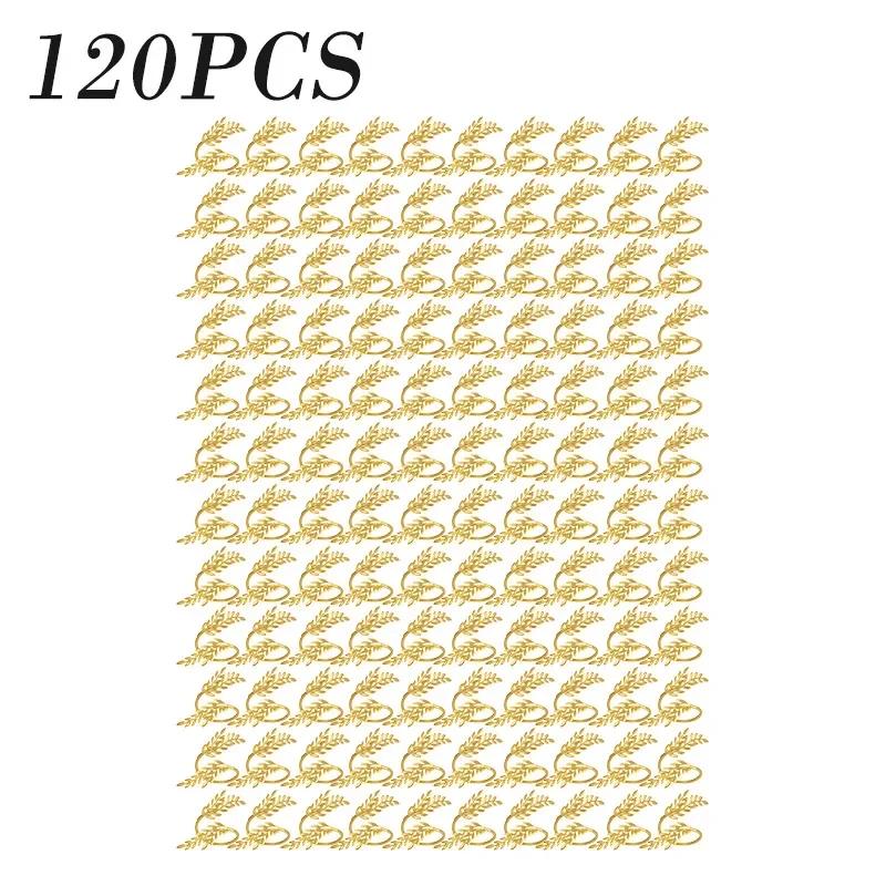 156Pcs Gold Leaf Napkin Rings Fall Napkin Holder for Christmas Thanksgiving Wedding Dinnig Table Decoration
