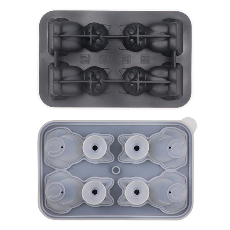 Penguin, French Bulldog, and Alpaca Silicone Ice Cube Mold for Drinks